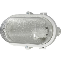 Светильник ЭРА  НБП 01-60-012 с ободком Евро пластик / стекло IP53 E27 max 60Вт 184х115х90 овал белый