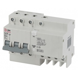 SIMPLE-mod-37 ЭРА SIMPLE Автоматический выключатель дифференциального тока 3P+N 25А 30мА тип АС х-ка