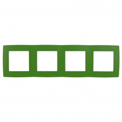 12-5004-27 ЭРА Рамка на 4 поста, Эра12, зелёный (10/100/2000)