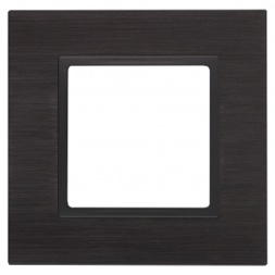 14-5201-05 ЭРА Рамка на 1 пост, металл, Эра Elegance, чёрный+антр (10/50/1500)