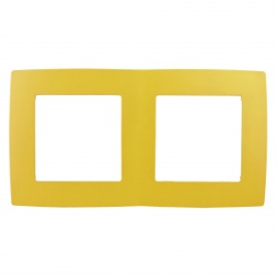 12-5002-21 ЭРА Рамка на 2 поста, Эра12, жёлтый (10/100/3600)