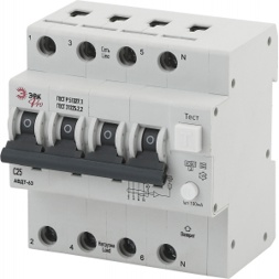 ЭРА Pro Автоматический выключатель дифференциального тока NO-902-18 АВДТ 63 3P+N C25 100мА тип A (30