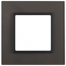 14-5101-32 ЭРА Рамка на 1 пост, стекло, Эра Elegance, серый+антр (10/50/1800)